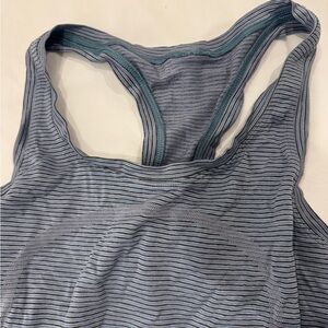 lululemon athletica Blue Striped Sports Bra
